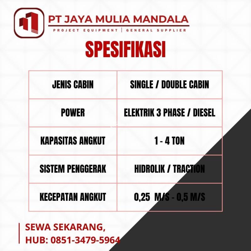 Sewa Lift Barang - Manado