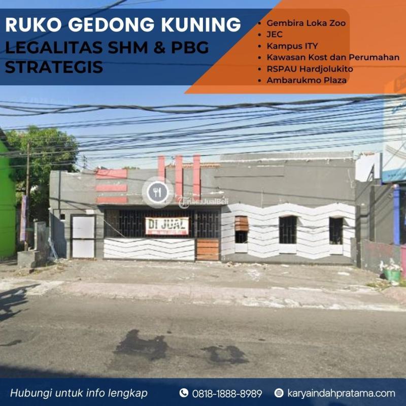 Dijual Ruko Murah, Tempat Usaha, Luas Bangunan 120m2, SHM, Lokasi Strategis, Dekat Gembira Loka, di Gedong Kuning, Banguntapan, Bantul - Yogyakarta