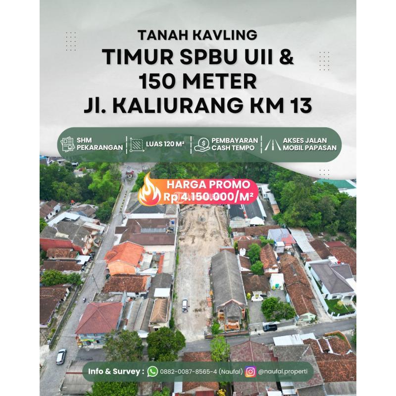 Dijual Tanah Kavling 150 Meter Jl. Kaliurang Km 13 Spbu UII - Sleman
