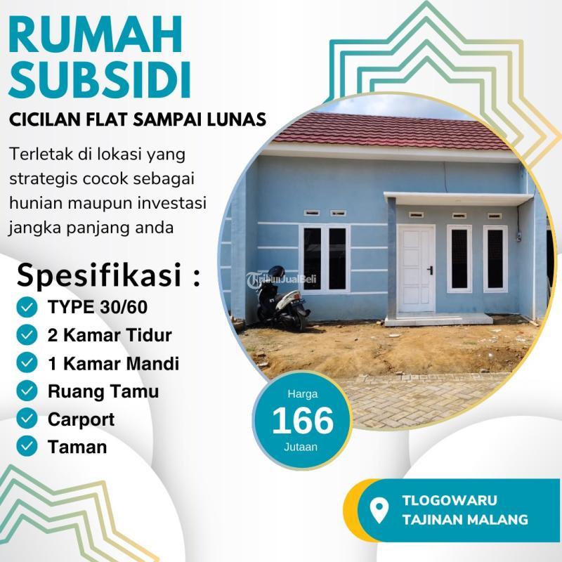RUDijual Rumah Subsidi di Tajunan Dekat RSUD Kota Malang Tipe 30 2KT 1KM SHM - Malang 
