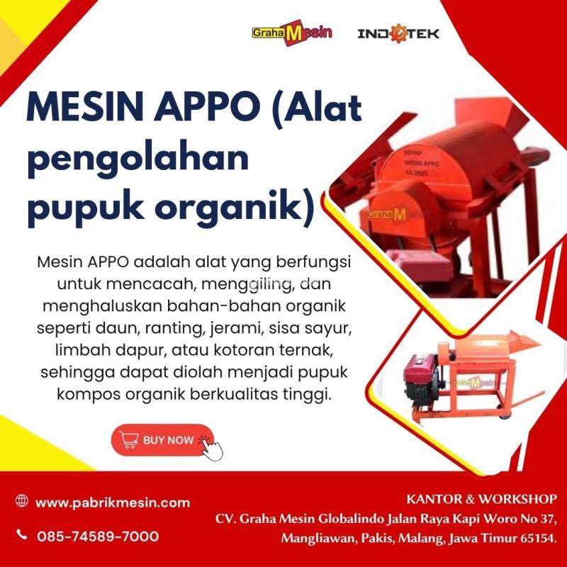 Terbaik Mesin Alat Pengolahan Pupuk Organik APPO 100 KG  - Malang