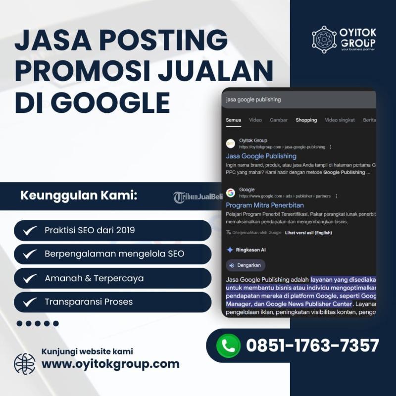 Jasa Posting Promosi Produk di Google - Malang 