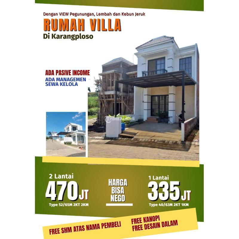 Dijual Rumah Villa Ala Eropa Lokasi Karangploso Dekat Wisata Batu - Malang