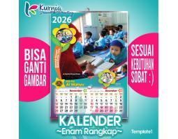 Kalender Dinding 6 Lembar 2026 Murah Gratis Desain Revisi Sampai Acc - Sidoarjo