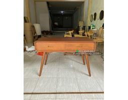 Produsen Meja Konsul Jati 2 Laci, Meja Hias Jati Laci Retro 100cm - Jepara
