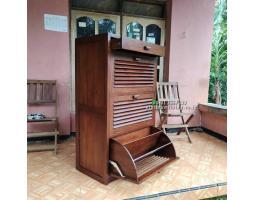 Produsen Rak Sepatu Jati, Rak Sepatu Kayu Jati Modern, Rak Sepatu Sandal Furniture - Jepara