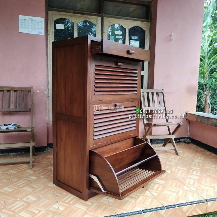 Produsen Rak Sepatu Jati, Rak Sepatu Kayu Jati Modern, Rak Sepatu Sandal Furniture - Jepara