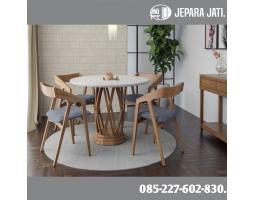 Meja Makan Marmer Bulat - Bekasi