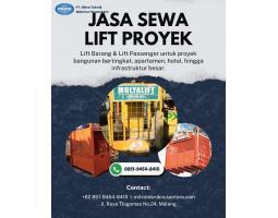 Sewa Lift Proyek Kapasitas 1-4 Ton, Lift Barang dan Passenger - Bekasi 