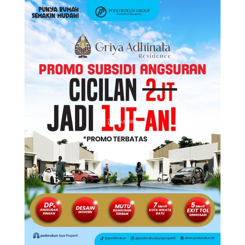 Dijual Rumah Hunian Minimalis Simple 2KT 1KM SHM Dekat Exit Tol - Malang