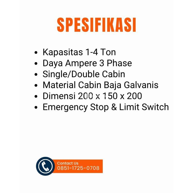 Sewa Lift Barang, PT. Mitra Teknik Makmur Nusantara - Bogor