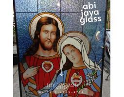 Motif Yesus Kaca Patri Grafir Inlay Gereja - Alor