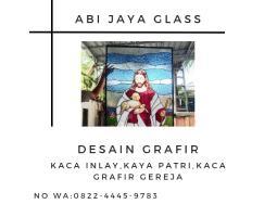 Motif Yesus Kaca Patri Grafir Inlay Gereja - Kupang