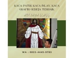 Motif Yesus Kaca Patri Grafir Inlay Gereja - Lembata