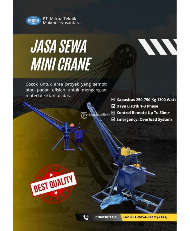 Sewa Hoist Crane Mini Crane Angkat Material Proyek Bangunan Kuat Efisien - Badung