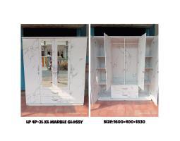 Lemari Partikel Motif Marble Glossy - Blitar
