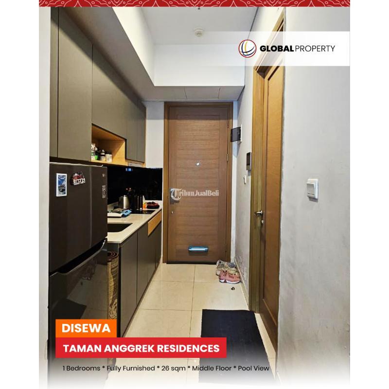 Disewakan Taman Anggrek Residences 1 Bed Studio, Fully Furnished, Pool View - Jakarta Barat