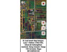 Dijual Tanah Siap Bangun Luas 1 Hektar 100x100 Jln Kebangkitan Nasional Gg Merpati - Pontianak