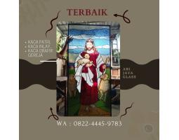 Motif Yesus Kaca Patri Grafir Inlay Gereja - Manggarai Barat