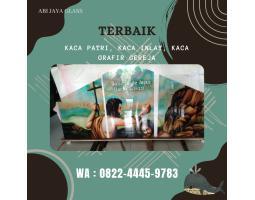 Motif Yesus Kaca Patri Grafir Inlay Gereja - Nagekeo