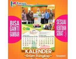 Kalender 2026 Murah Gratis Desain Revisi Sampai Acc Ukuran 46x64 Isi 5 Lembar - Sidoarjo