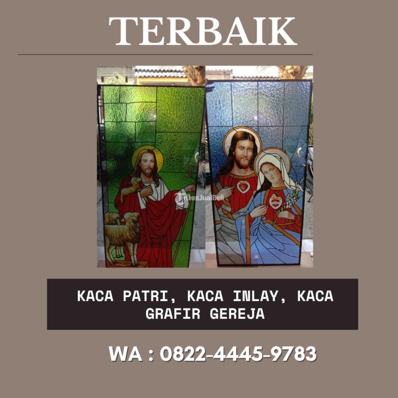 Motif Yesus Kaca Patri Grafir Inlay Gereja - Sikka