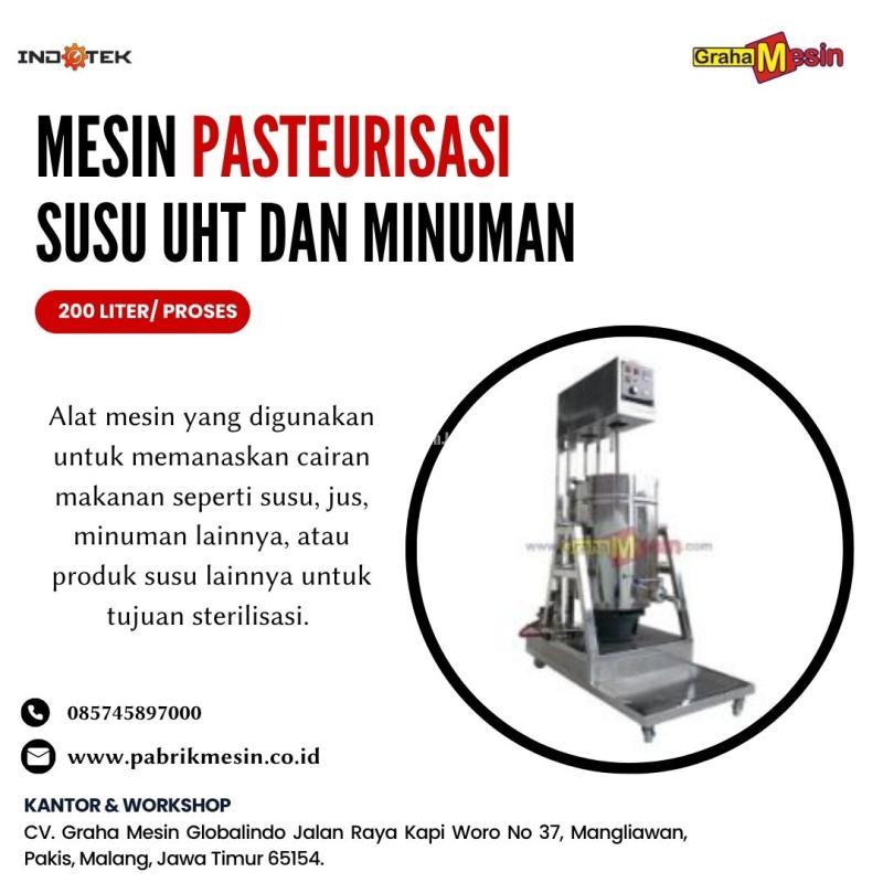 Terbaik Mesin Pasteurisasi Susu UHT Dan Minuman  Graha Mesin - Malang