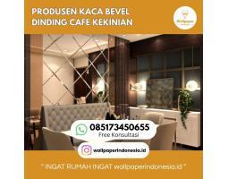 Kaca Bevel Dinding Cafe Kekinian - Malang 