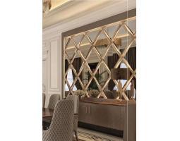 Kaca Bevel Dinding Cafe Kekinian - Malang 