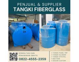 Tangki Fiberglass Silinder Bulat Vertikal, Hemat Ruang, Hemat Biaya - Bandung