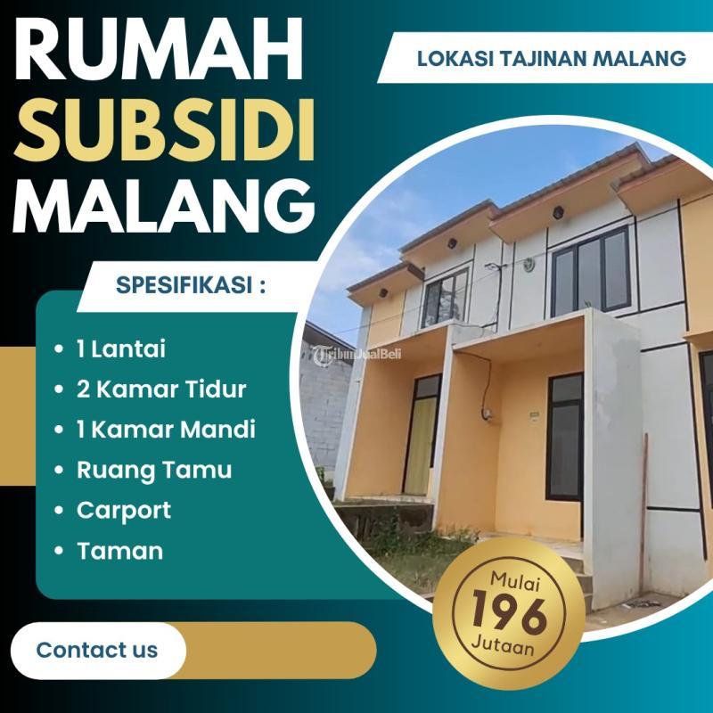 Jual Rumah Subsidi 1 Lantai Tipe 30 Bekas Murah di Tajinan - Malang