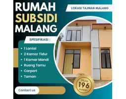 Jual Rumah Subsidi Tipe 30 Lokasi Tajinan Dekat Pasar Gadang Harga 192 Juta - Malang