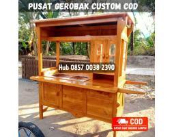 Jasa Rombong Gerobak Mie Ayam Dari Kayu Bayar COD Free Ongkir - Demak 