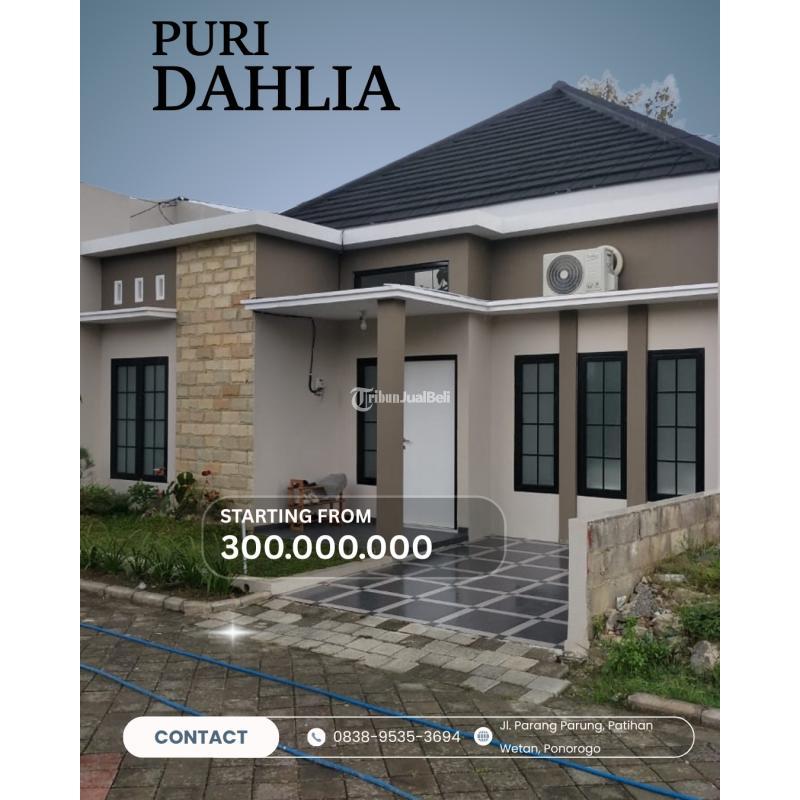 Jual Rumah 1 Lantai Tipe 50 Perumahan Syariah Strategis Harga 300 Juta - Ponorogo
