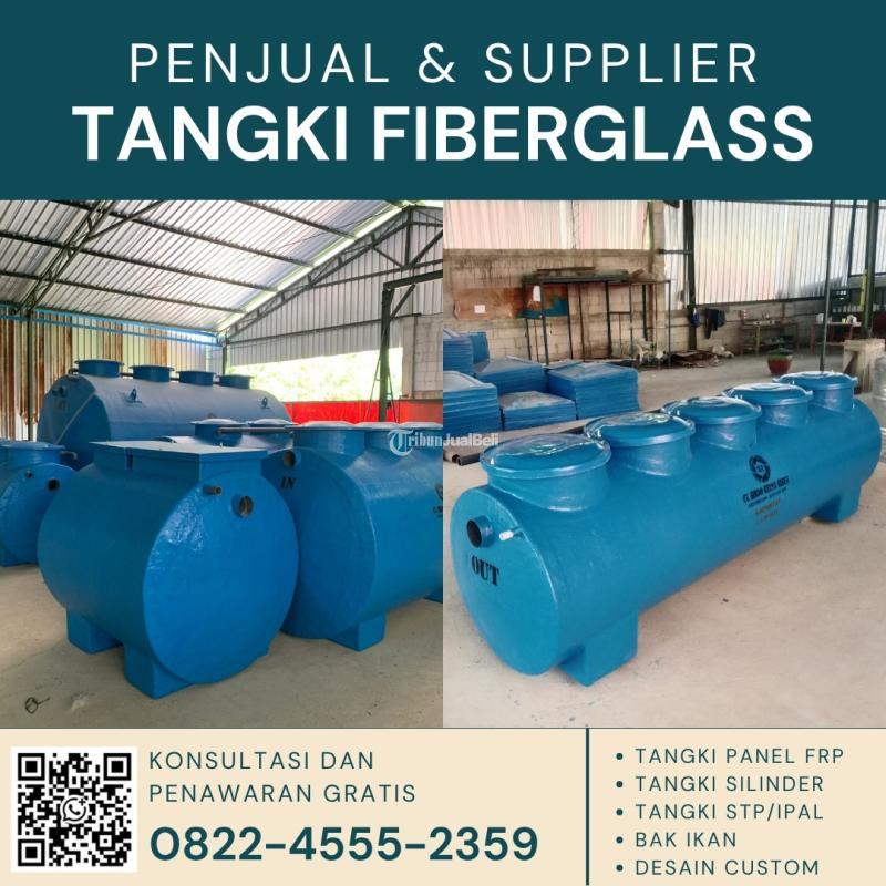 Tangki Fiberglass Silinder Bulat Kapasitas Besar, Hidup Lancar - Bekasi