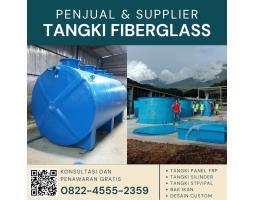 Tangki Fiberglass Silinder Bulat Daya Kuat, Bukti Hemat - Tasikmalaya
