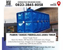 Tangki Panel Fiberglass Kotak Bebas Request Ukuran mulai 1000-200.000 Liter - Gresik