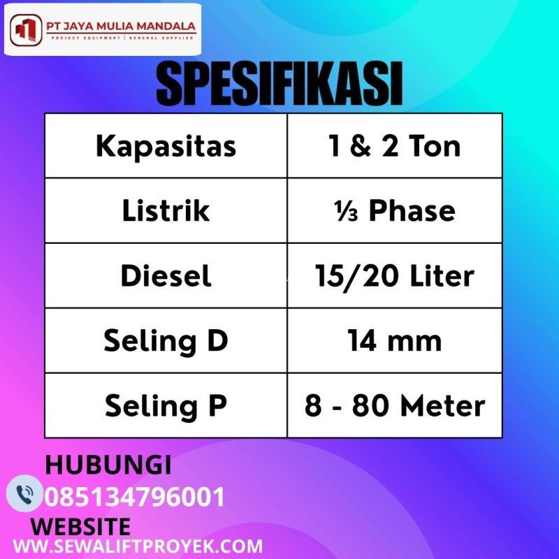 Sewa Hoist Crane 1 - 4 ton - Jakarta Utara