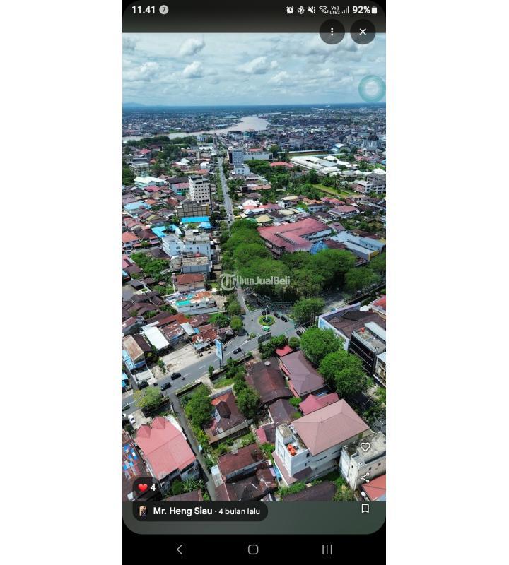 Dijual Tanah, Luas 1.691m2, SHM, Cocok Peruntukan Bisnis, Tepi Jalan Merdeka - Pontianak