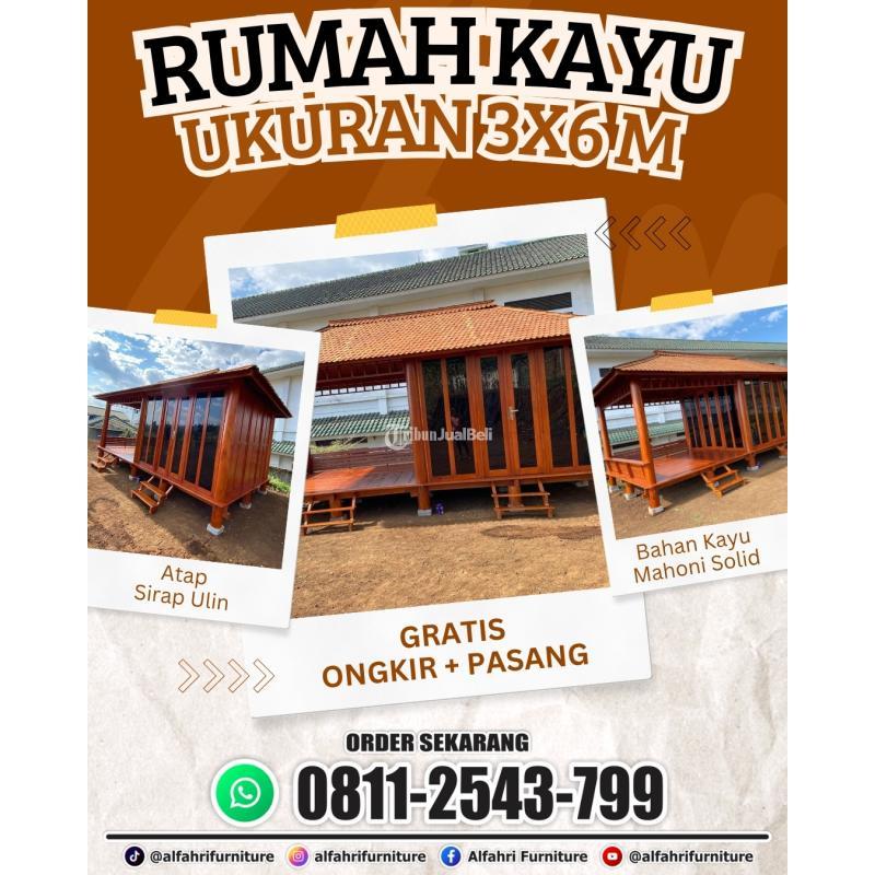 Produsen Rumah Kayu, Minimalis Modern, Anti Rayap, Cocok untuk Villa, Glamping, Siap Kirim - Bandung