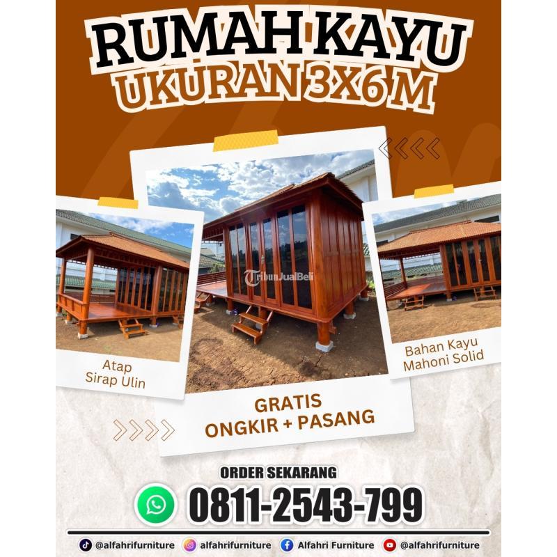 Produsen Rumah Kayu, Minimalis Modern, Anti Rayap, Cocok untuk Villa, Glamping, Siap Kirim - Bandung