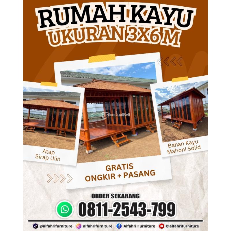 Produsen Rumah Kayu, Minimalis Modern, Anti Rayap, Cocok untuk Villa, Glamping, Siap Kirim - Bandung