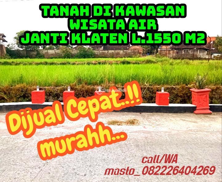 Dijual Tanah 1550m2 Bisa Pekarangan Wisata Janti Klaten 800 Juta - Klaten