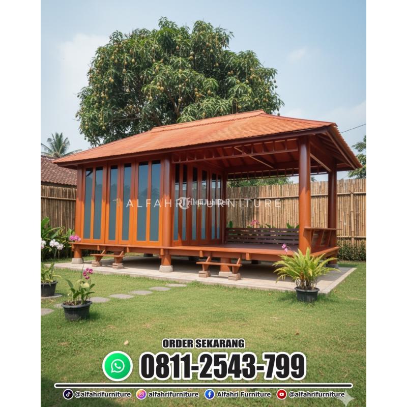 Rumah Kayu Modern Premium Desain Minimalis Tahan Cuaca Kuat Bertahun-Tahun - Bandung