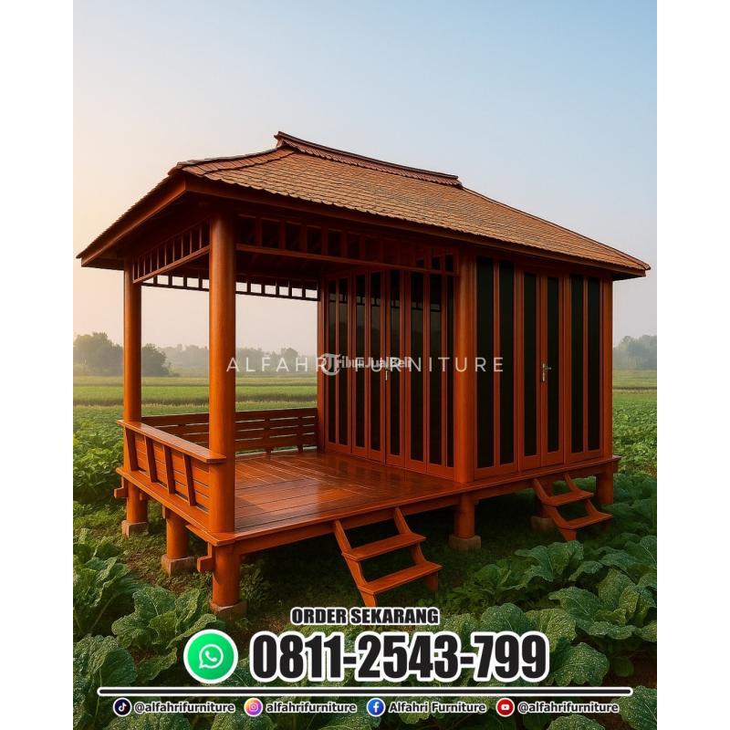 Rumah Kayu Tipe Resort Estetik Mewah Cocok Untuk Investasi Wisata - Bandung