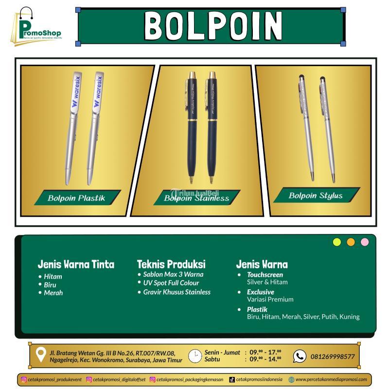 Vendor Cetak Pulpen Hitam Termurah Buat Pulpen Logo Perusahaan - Surabaya