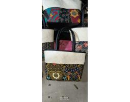 Tas Pandan Kombinasi Batik - Sleman