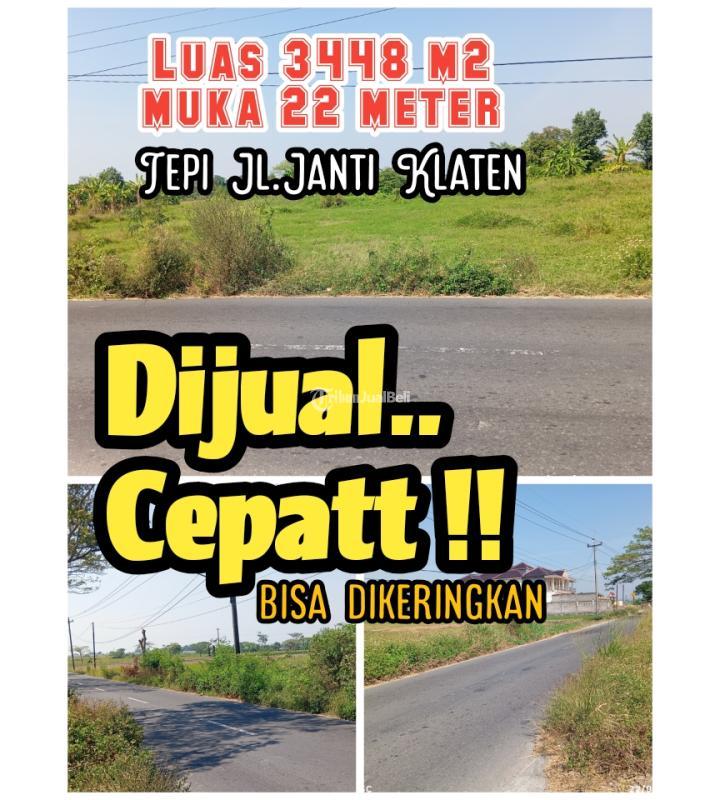 Dijual Tanah 3448m2 Muka 22m Jalan Wisata Janti - Klaten