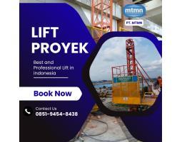 Sewa Lift Barang Proyek, Kuat, Aman, dan Siap Angkut, 4 Ton - Banjarnegara