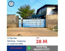 Dijual Lelang Gudang Murah Jalan Pipa Gas - Tangerang